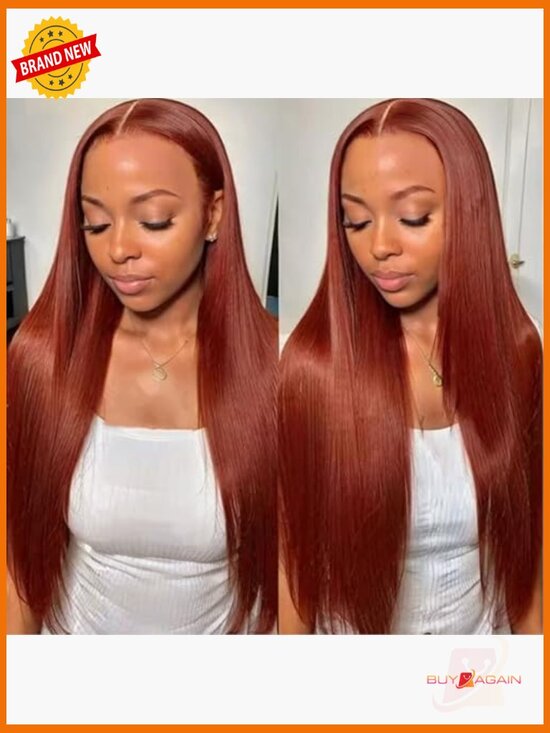 26inch 13x6 Lace Front Wig Human Hair Straight 180% Density Full Head Hand-Tied main image 5